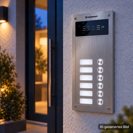 Preview: Nipppon Türsprechanlage und Klingelanlage für Mehrparteienhaus